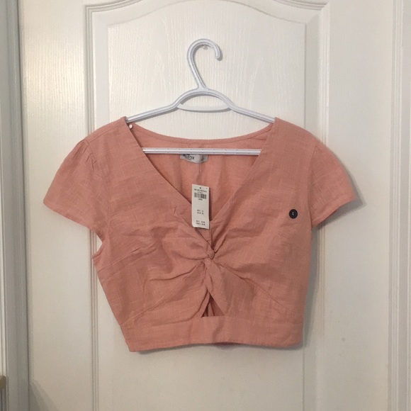 pink cropped shirt - Picture 1 of 2